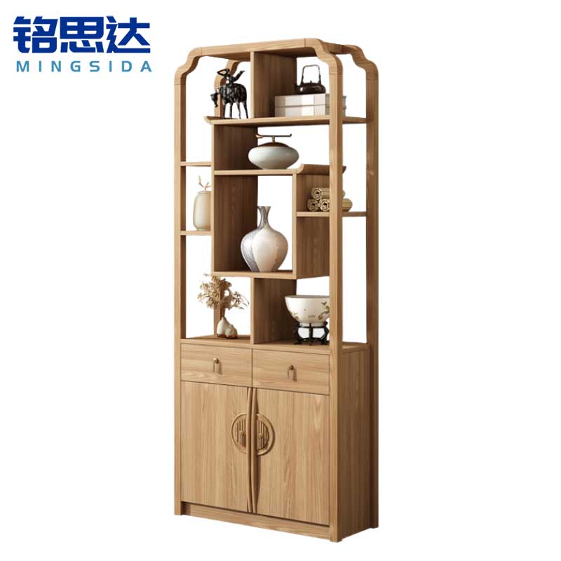 铭思达实木博古架80*30*191cm个高清大图