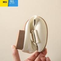 聚范软底舒适低跟女鞋2024夏新款一脚蹬浅口平底温柔单鞋不累脚妈妈鞋