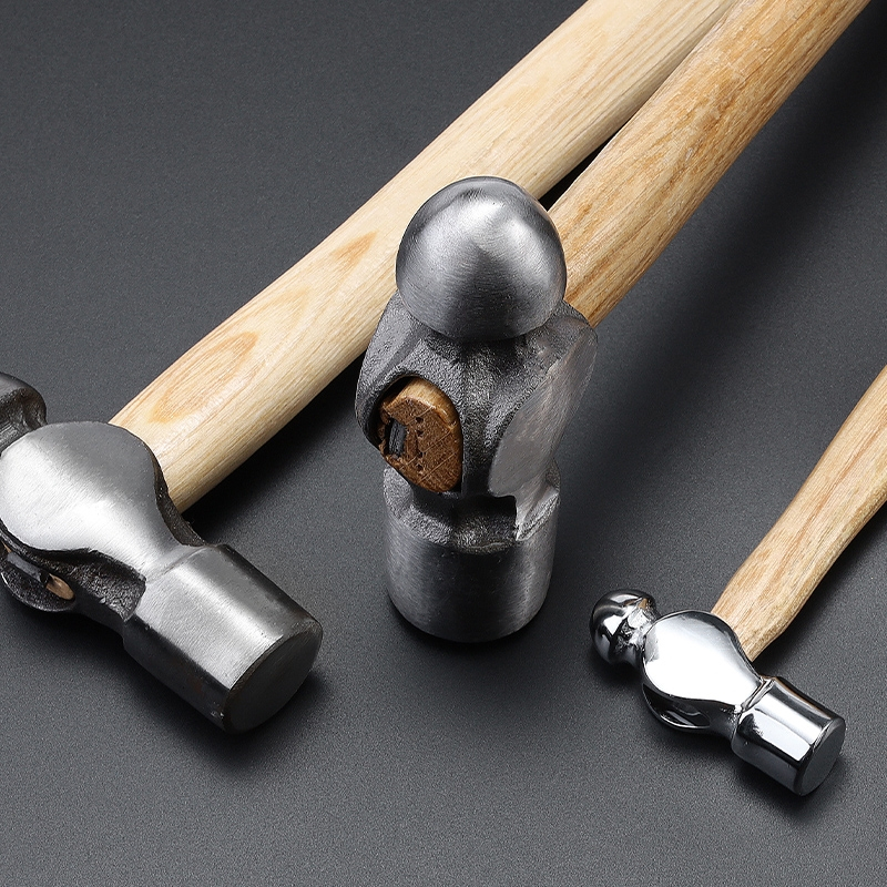 阿斯卡利ascari圆头锤木柄铁锤家用手锤子小榔头木工安装锤五金工具