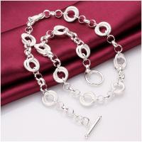 N644 Women Silver Necklace 镀925纯银女项链日韩版锁骨链潮人送女朋友七夕情人节礼物