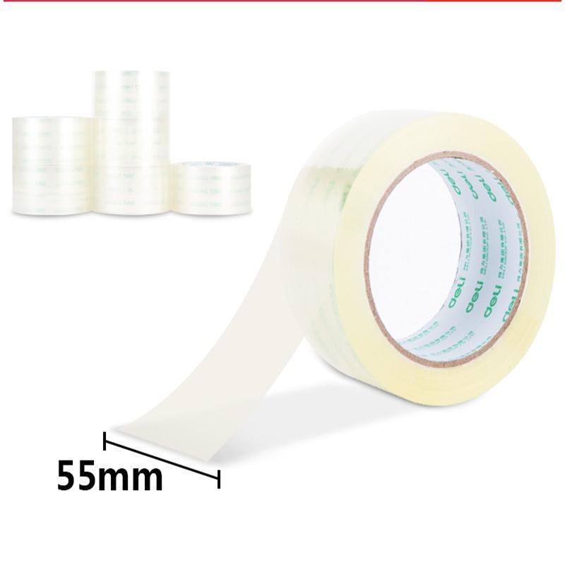 得力高品质高透明封箱胶带6卷/筒 办公用品30289 10筒装