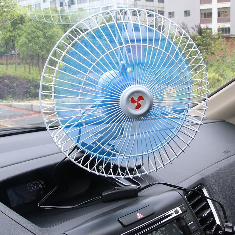 汽车电风扇半封闭车载风扇带夹可摇头车用电扇车载电风扇10寸24v12v