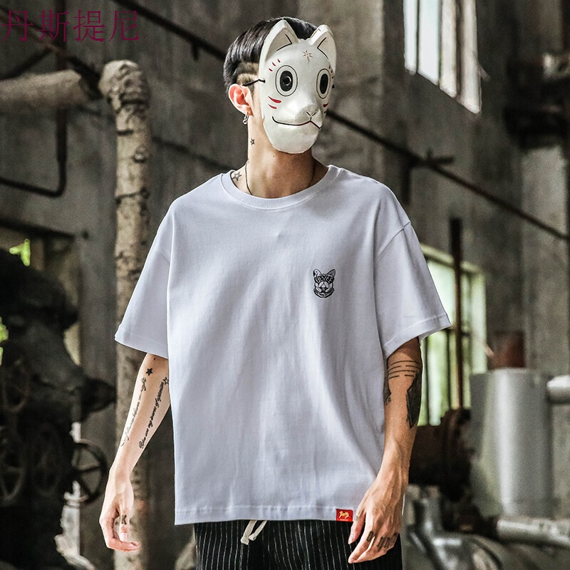 东京衣柜2018夏装新品男士卡通印花短袖T恤潮流嘻哈半袖情侣体恤