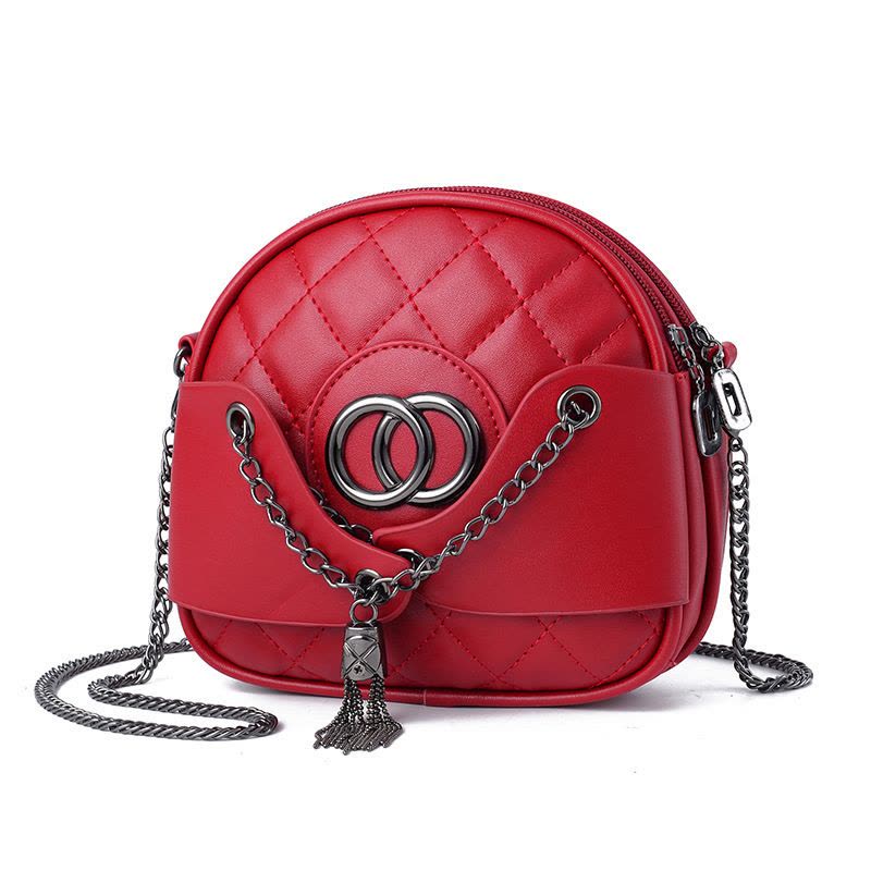 斯妮拉 青年韩版时尚小包包女2023新款潮女包韩版清新菱格链条小香风时尚单肩斜挎小包一件图片