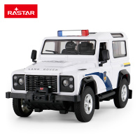 星辉(Rastar)路虎卫士警车电动遥控汽车玩具1:14可开门仿真车模78470白色