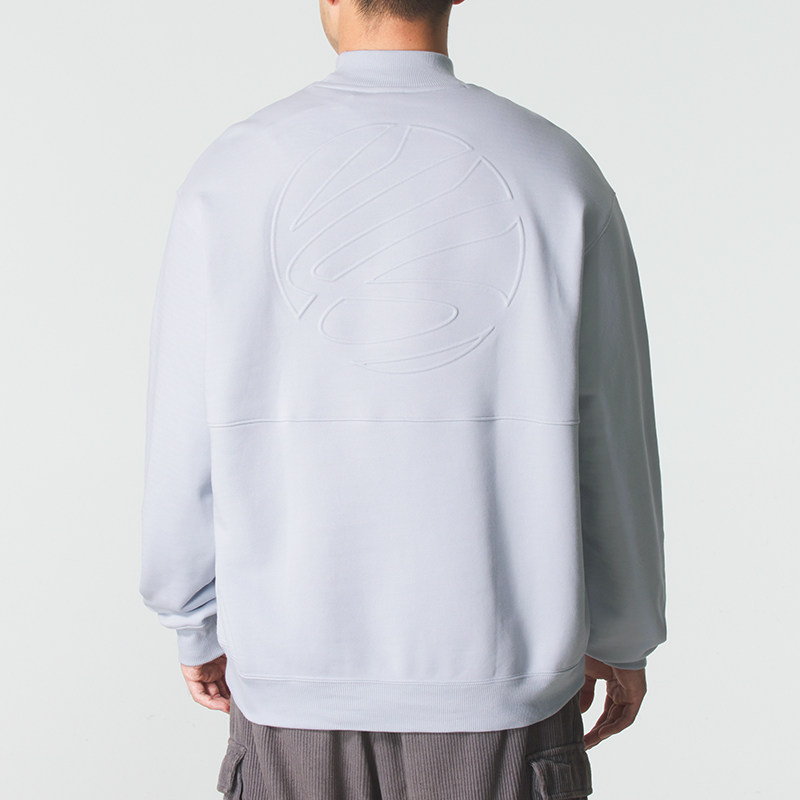 安德玛（Under Armour）男装新款运动服潮流时尚舒适透气休闲圆领卫衣套头衫6012756-014 ZP高清大图