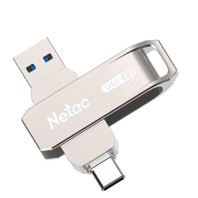 朗科 US15 多功能接口U盘 Type-C+USB3.2 256GB 金属 银色 JXGKXM高清大图