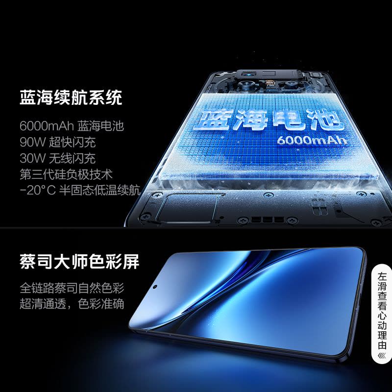 vivo X200 Pro 辰夜黑 12GB+256GB 天玑9400芯 5G 蔡司2亿APO超级长焦 90W快充 6000毫安大电池 手机图片