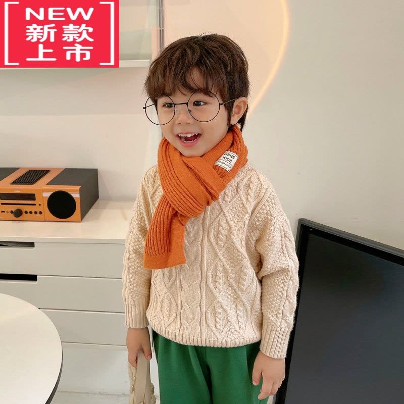可莉允男童加厚麻花毛衣冬装秋冬款针织衫婴儿童装宝宝小童保暖潮图片