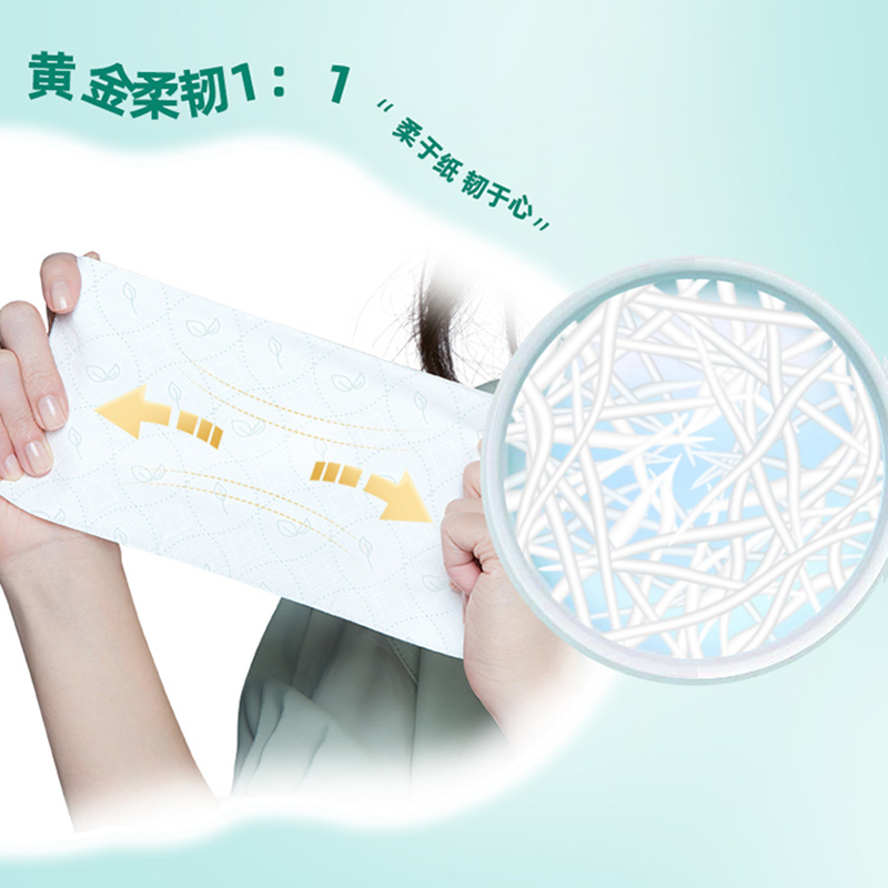 心相印BT5410(提装)云感系列150克10粒装四层立体压花卷筒卫生纸高清大图