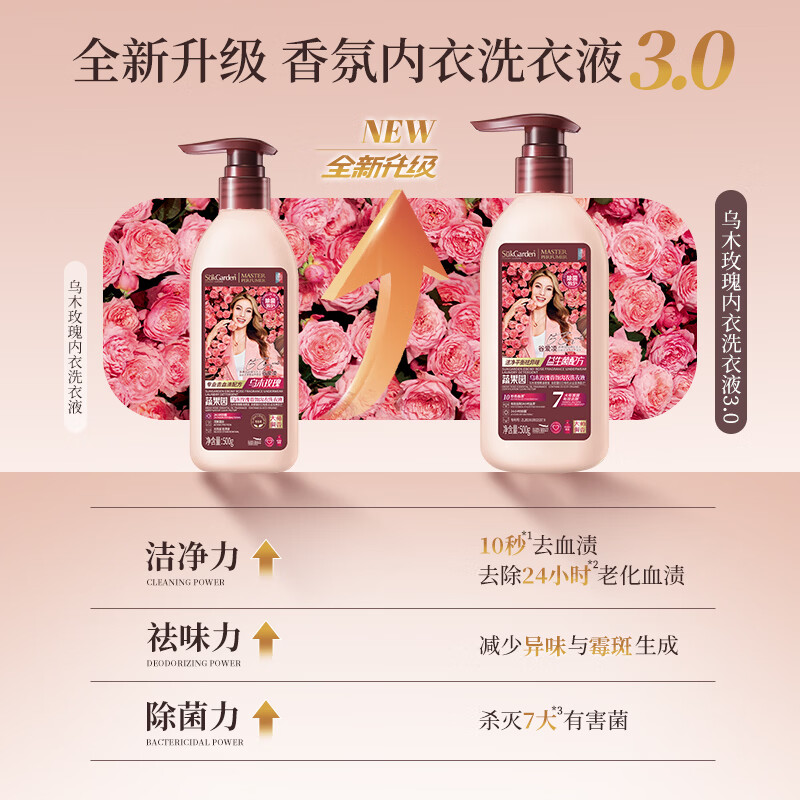 SukGarden蔬果园乌木玫瑰香氛内衣洗衣液500g高清大图