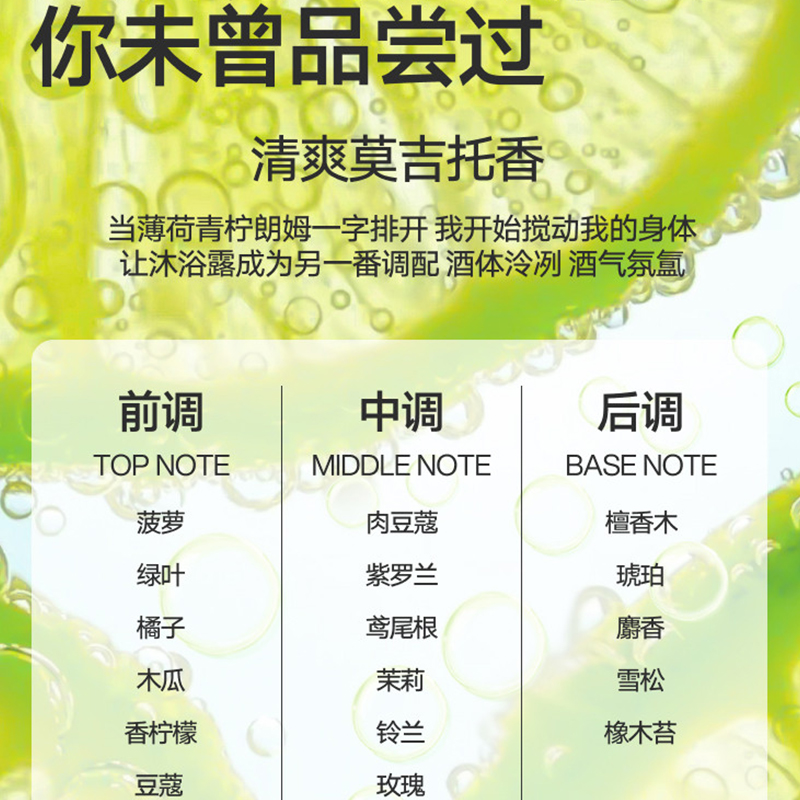 理然沐浴露男士 清爽祛味持久留香清新舒爽沐浴液(流浪皮革)400ml高清大图