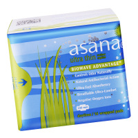 阿莎娜asana 加拿大原装进口超薄棉面日用卫生巾24cm 16P