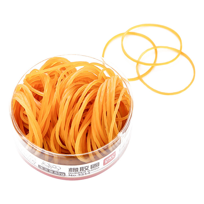 得力(deli) 3214乳胶圈 橡皮筋 办公手工橡胶圈 皮筋 橡胶圈 乳胶圈 50g/筒