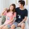 萌兔短袖情侣款 女M码+男L码 2套价 情侣睡衣短袖夏天棉质夫妻夏季可爱睡裙男女士家居服套装