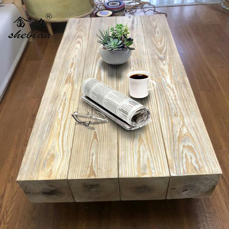 森美人北欧美式茶几铁艺客厅家用小户型原台桌复古泡茶洽谈榻榻米桌高清大图