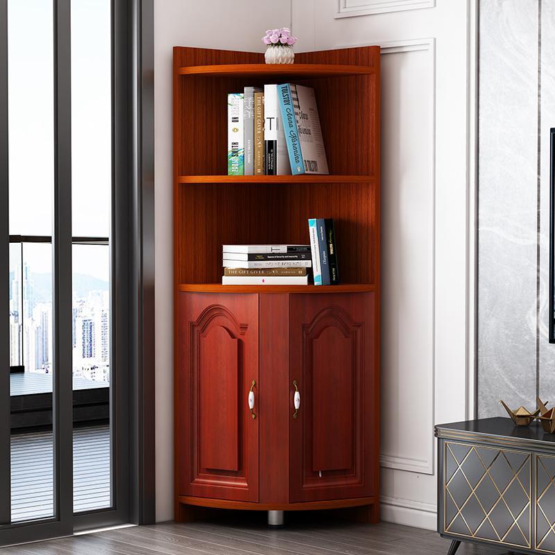 现代简约角柜多功能转角柜墙边柜拐角置物架落地收纳储物三角柜闪电客