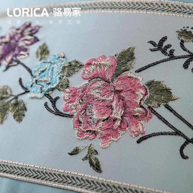 家柏饰(CORATED)牡丹刺绣四季沙发靠垫靠背欧式定制抱枕套含芯床头靠枕办公室腰枕高清大图