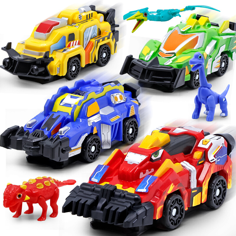 正版亿奇心奇暴龙战车2玩具升级豪华水晶版爆变机甲变形恐龙玩具 [四