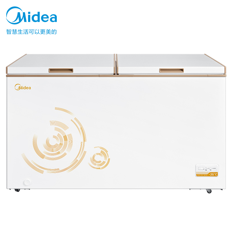 美的(Midea)423升 顶开门冷柜 大容量家用冷柜冷藏冷冻转换柜节能 BD/BC-423DKEM(E)
