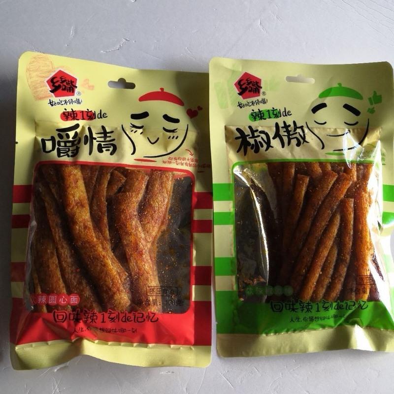 绝不来虚乡乡嘴软辣圆心面面筋椒傲棒香油条130gX3新老包装随机发 130g圆心面x3