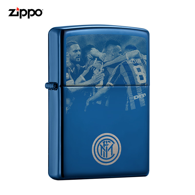zippo芝宝打火机原装ZIPPO之宝煤油打火机国际米兰联名款-国米纹章ZCBEC-84