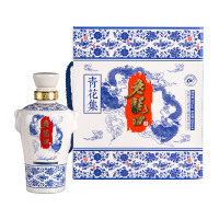 老龙口白酒青花集52度浓香型350mL*4瓶纯粮食高粱酒礼盒送礼