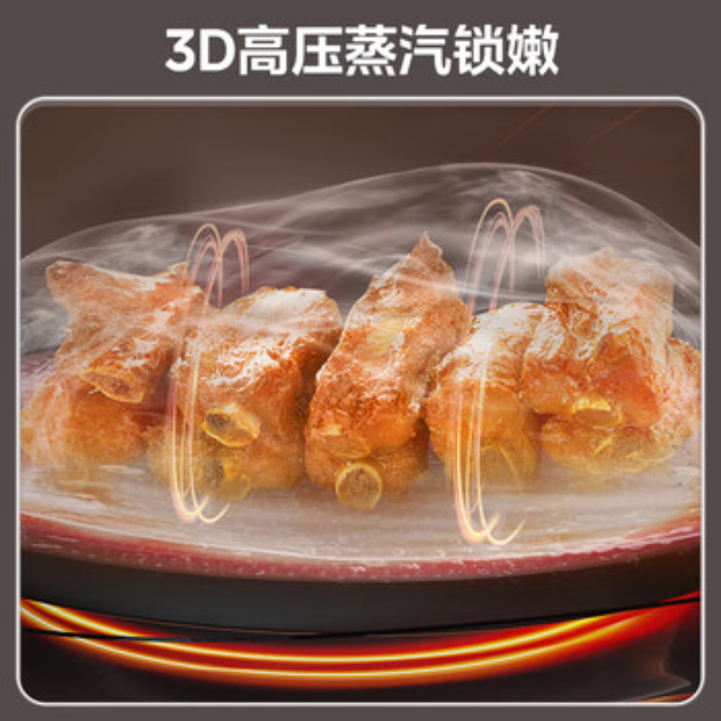 美的(Midea)电压力锅高压锅IH加热顶置面板多功能5L一锅双胆0涂层/不沾内胆压力压力锅 MY-S5177K ZH高清大图