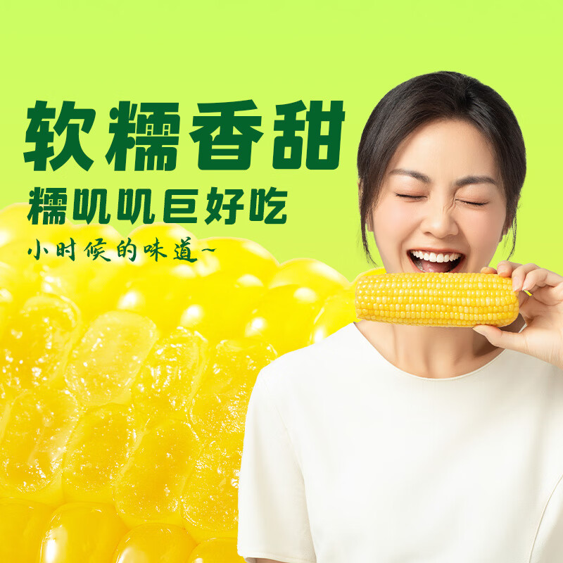 十月稻田 黄糯玉米4.4斤(220g*10根) 东北糯玉米 低脂礼盒 早餐杂粮高清大图