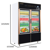 五洲伯乐(WUZHOUBOLE)LCD-868 868升商用展示柜 双温冷藏微冻柜 双门保鲜柜立式冷柜 饮料啤酒柜点菜柜