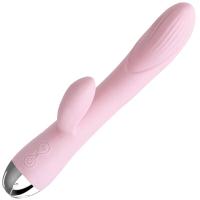 久爱 恒温加热震动棒女用自慰器具全自动智能变频伸缩女性振动av按摩棒双头转珠棒高潮成人情趣用品 浅粉加温