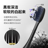 幸福草(Lukleaf)7002万根超柔护理型牙刷单支装深洁型备长炭微粒细密清洁口腔深入牙龈沟及齿缝