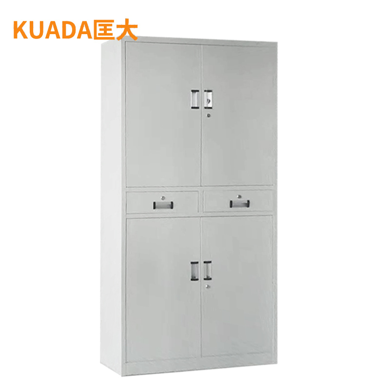 匡大 文件柜铁皮柜办公文件资料储存柜钢制 中二斗文件柜 KDT373