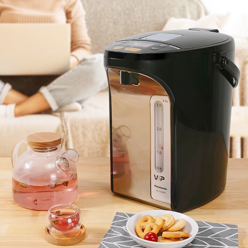 松下电热水壶4L陶瓷涂层内胆电热水壶黑色NC-ES4000高清大图