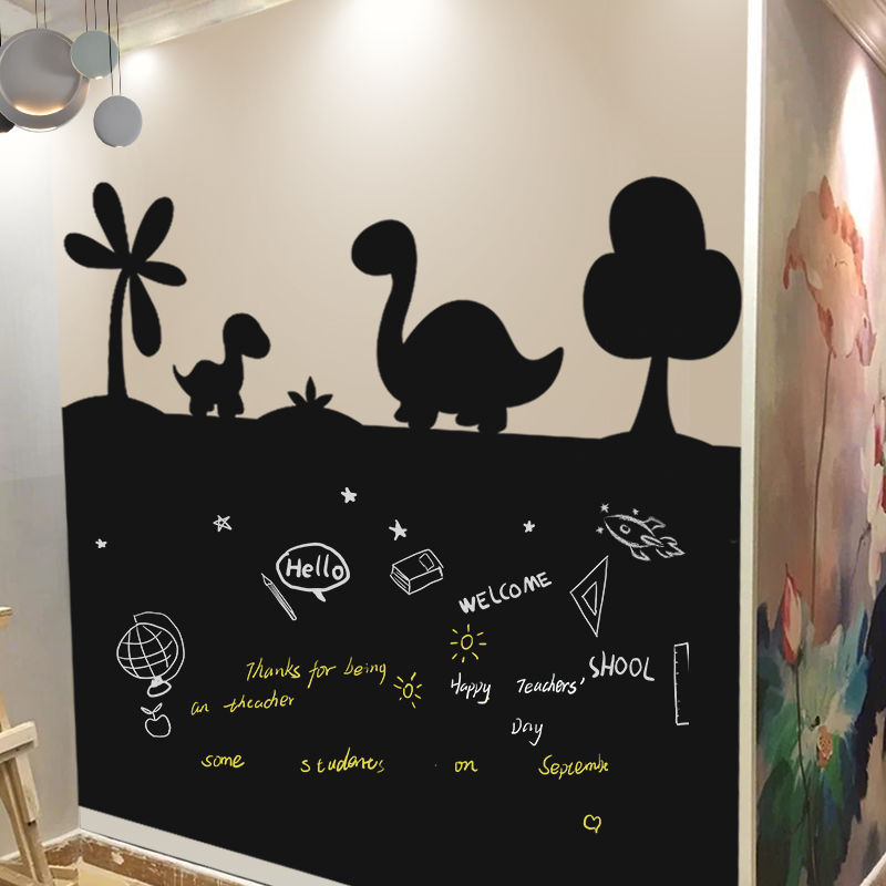 自粘黑板贴墙贴纸家用涂鸦装饰卡通造型墙面可擦写儿童房卧室教学