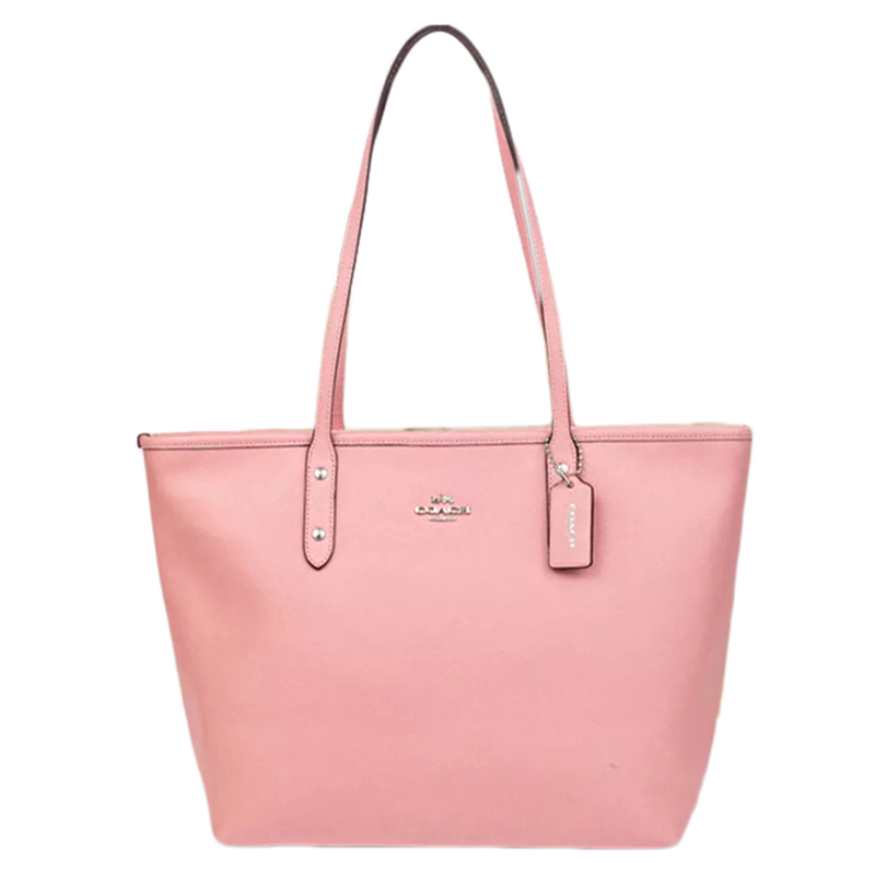 [直营]COACH 蔻驰 中号托特包City Zip Tote拉链款 软 真皮/涂层帆布女士单肩包斜挎手提包 女包