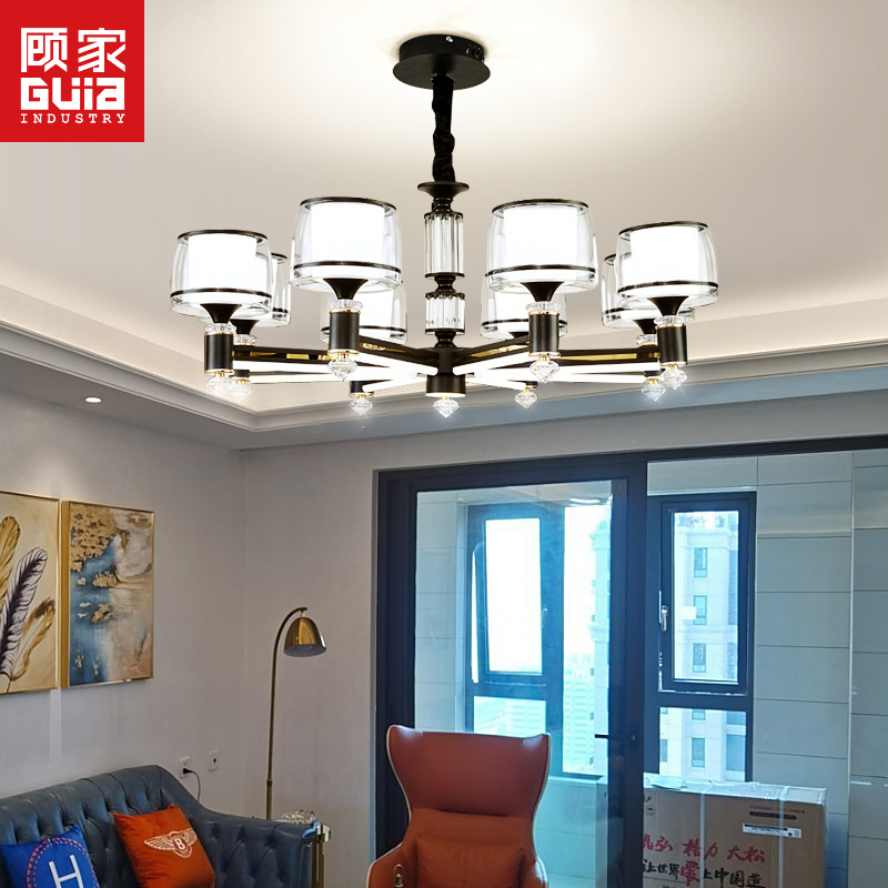 顾家照明北欧客厅灯吊灯简约现代大气卧室灯具轻奢风格餐厅灯创意个性大厅灯饰组合全屋灯具套餐