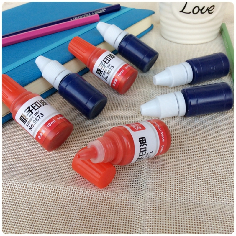 得力9873原子印油 红色 10ml/瓶 2瓶装