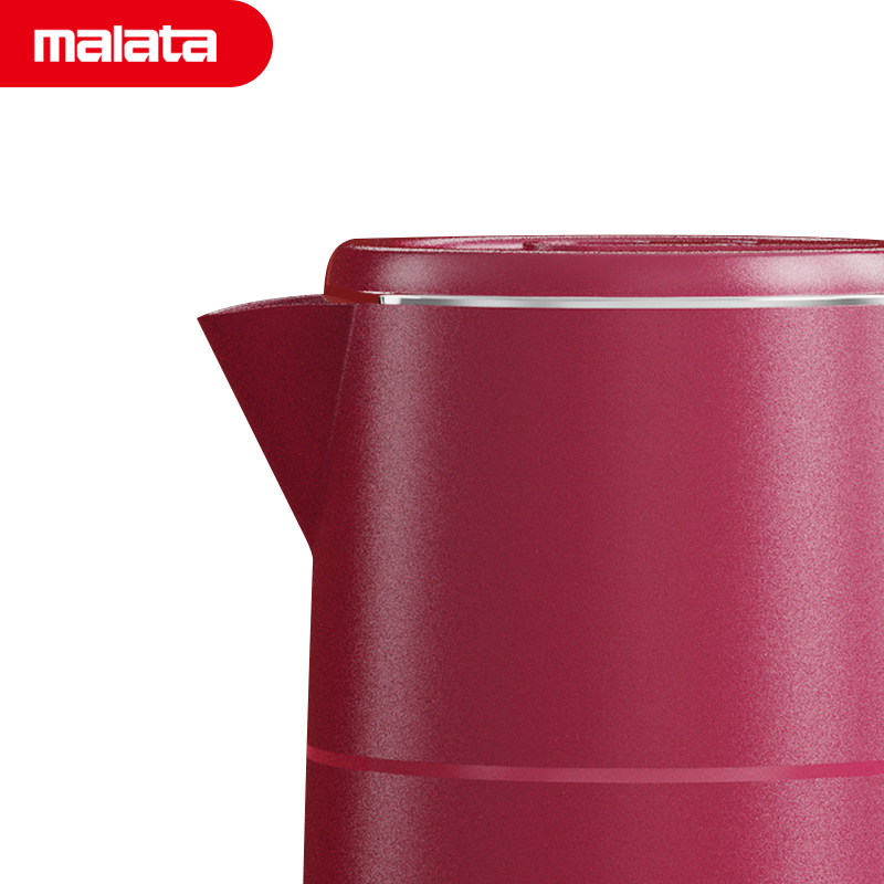 万利达malata-电热水壶双层防烫家用1.8L大容量烧水水壶1500W大功率 电水壶WLD-D317!高清大图