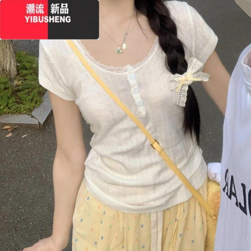 YIBUSHENG多巴胺波点阔腿裤女季薄2024新款休闲小个子高腰冰丝黄色山本裤