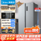 [官方正品]美的470升对开门冰箱一级能效双变频净味抑菌智能WIFI风冷无霜大容量BCD-470WKPZM(E)榭湖银