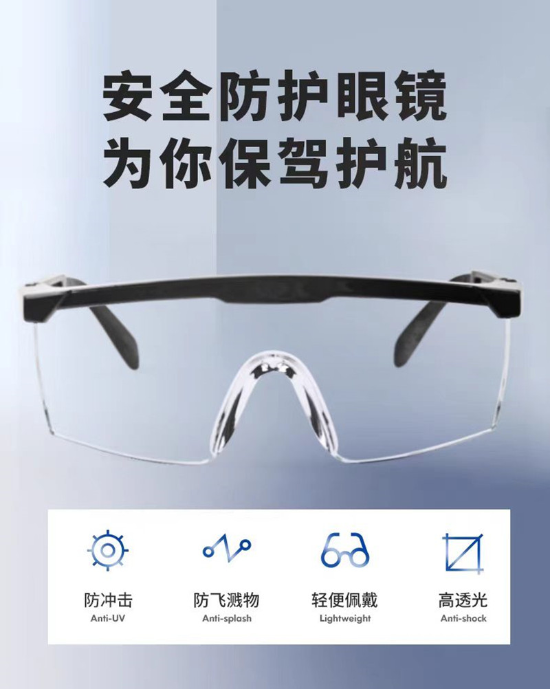 护目镜 黑架透明款高清大图