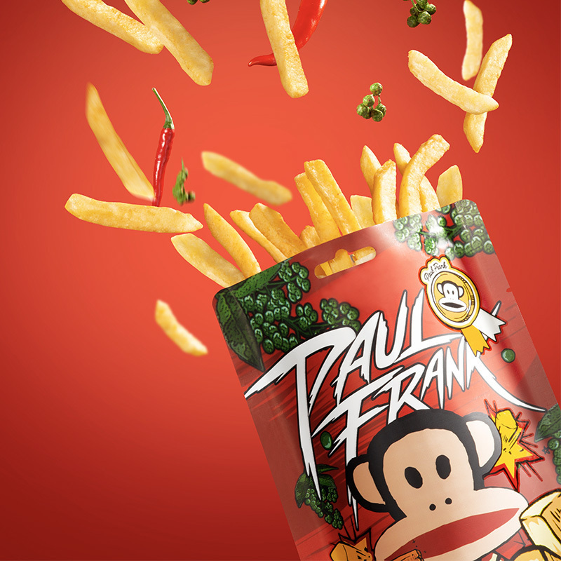paulfrank大嘴猴 原切薯条 藤椒味50g*2袋装