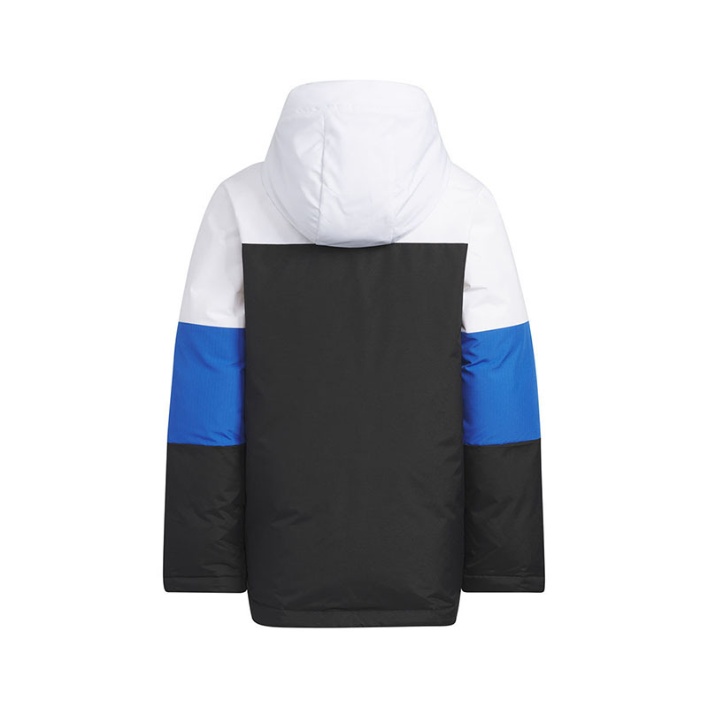 Adidas阿迪达斯儿童装23冬新款男女拼色保暖大童长款羽绒服IN5209