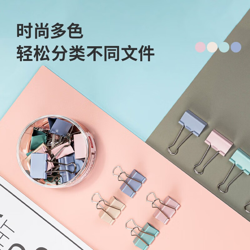 长尾夹票夹(25mm*12只 19mm*25只 15mm*45只)高清大图