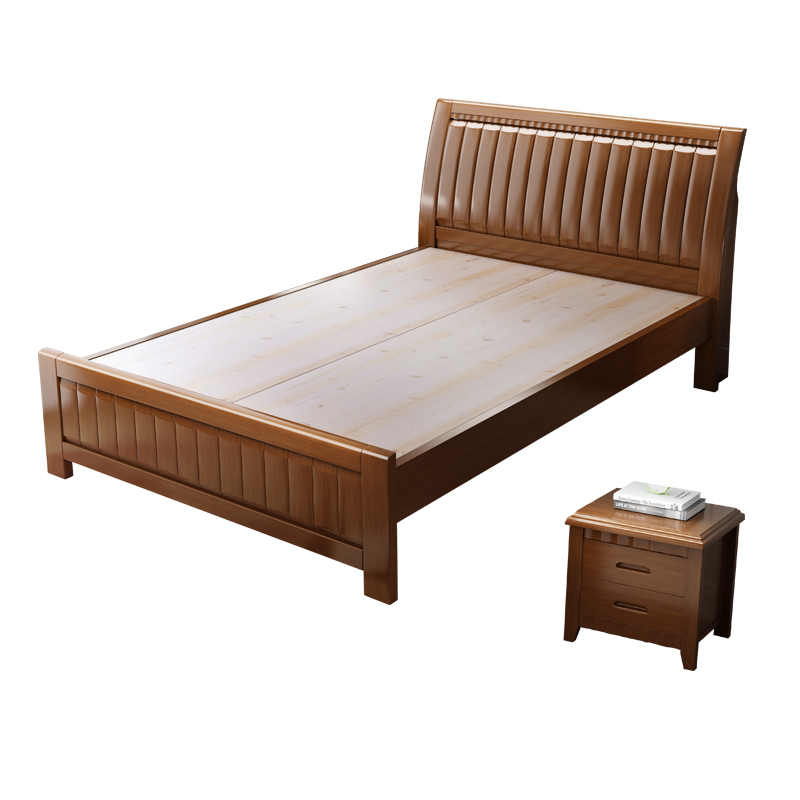 乐琪艺 床含床头柜 实木 套高清大图