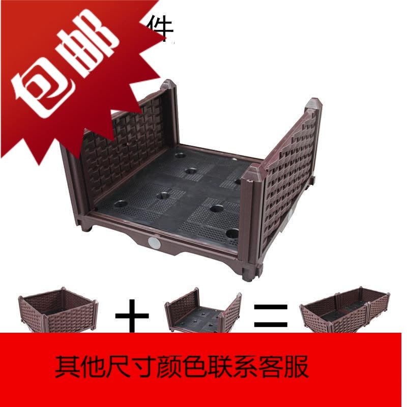 家庭阳台花园塑料花盆蔬菜长方形特大楼顶菜园种植箱室内园艺花图片