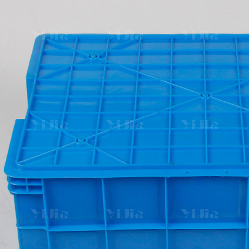 翌嘉YJ4120599 蓝色塑料周转箱大号工业胶箱 450*335*170高清大图