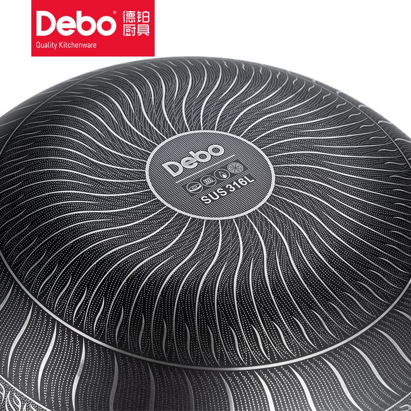 德铂Debo 316不锈钢双面蜂窝不粘锅卡勒汉斯 规格B DEP-DS260高清大图
