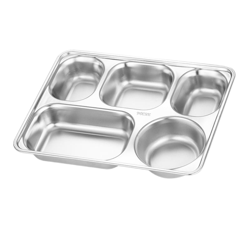 东升美辰 304不锈钢快餐盘五格 DS-028 个高清大图